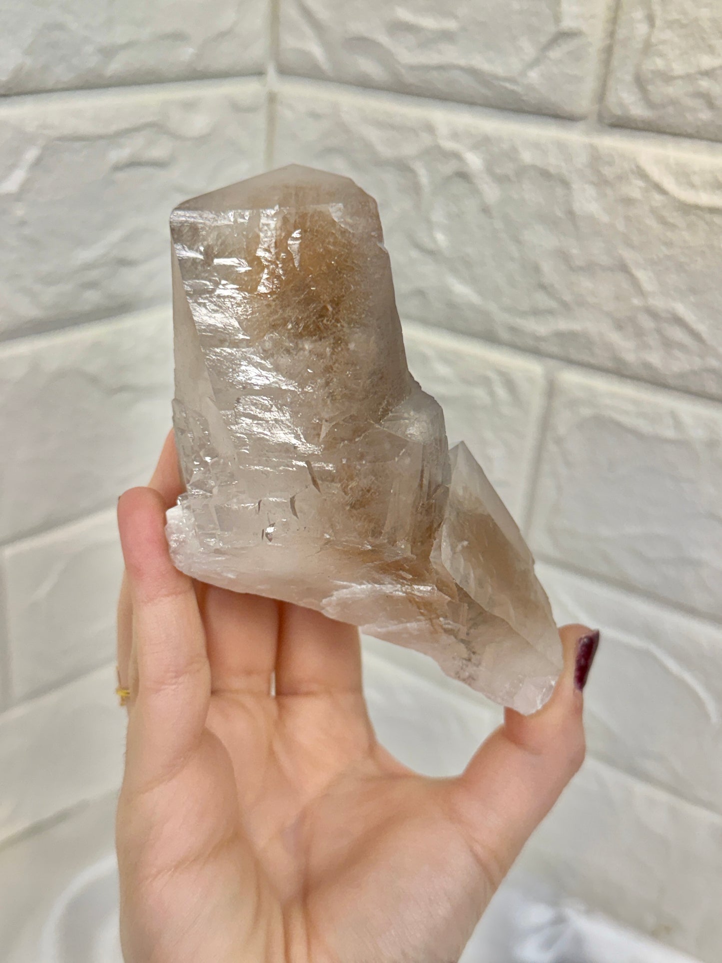 Amazing Caramel columnar calcite from China