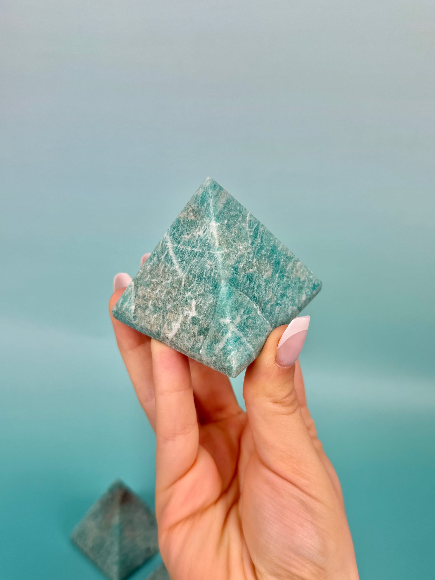 1 amazonite x smoky quartz pyramid