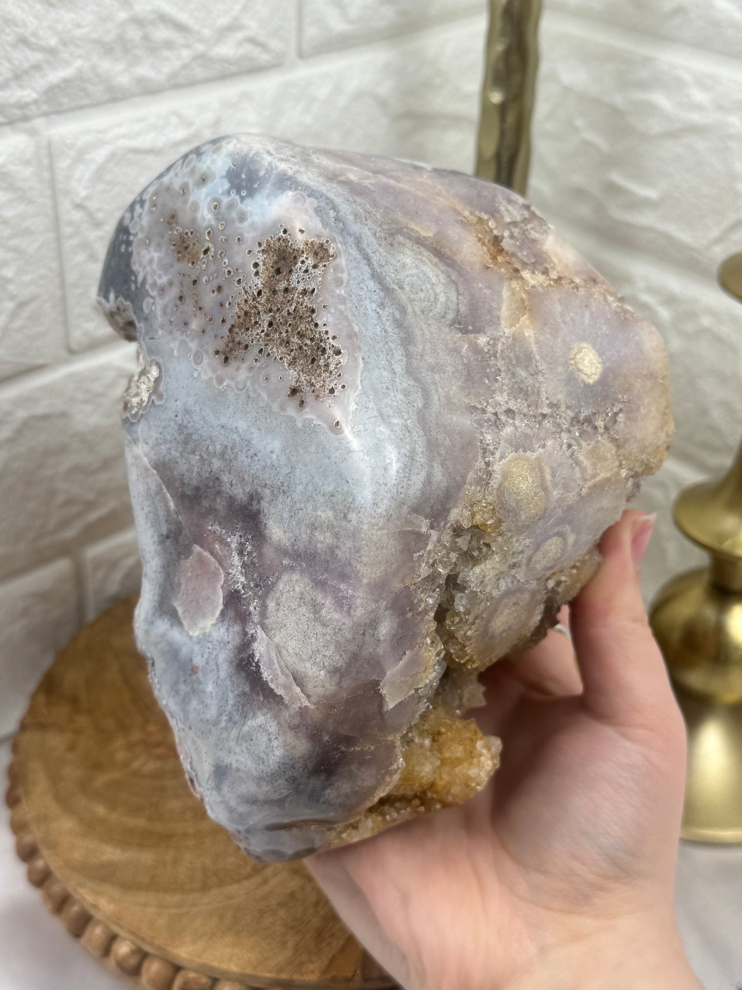 XL druzy pink amethyst Freeform from Brazil