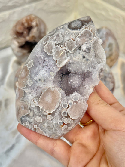 You pick! Stunning Pink amethyst x flower agate flames