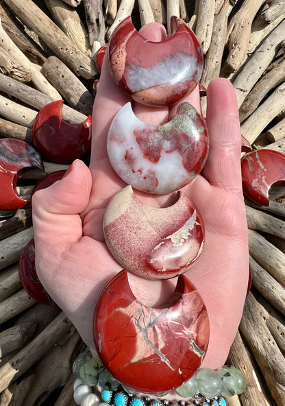 1 stunning red jasper moon