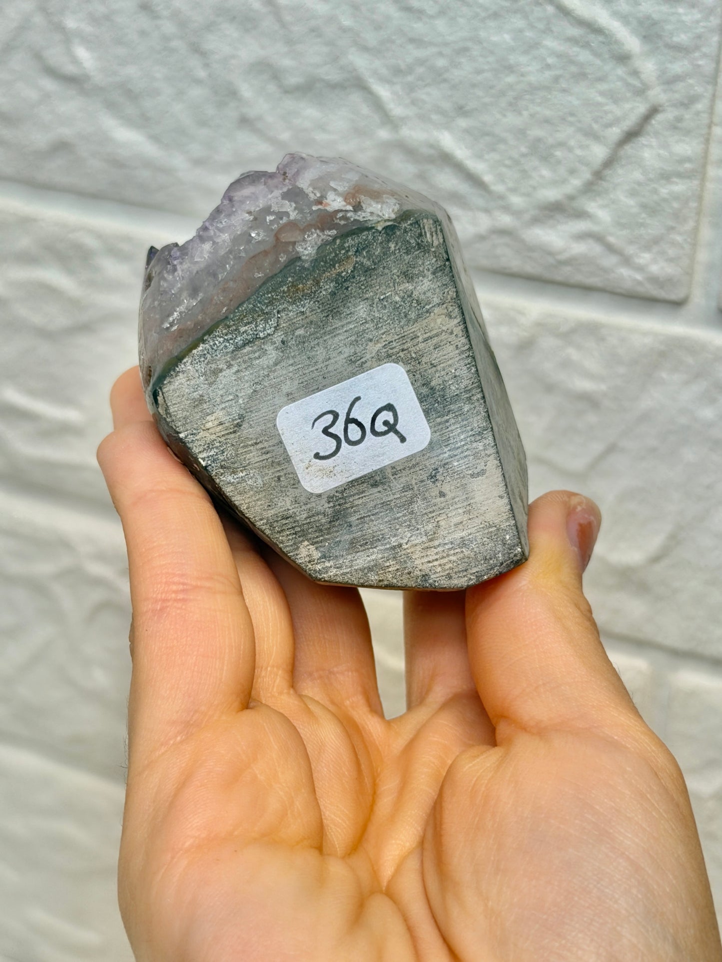 Gorgeous Uruguay amethyst with calcite Q