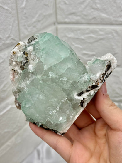 You pick! Green apophyllite specimens from India