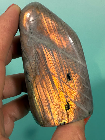Orange sunset flash labradorite Freeform R