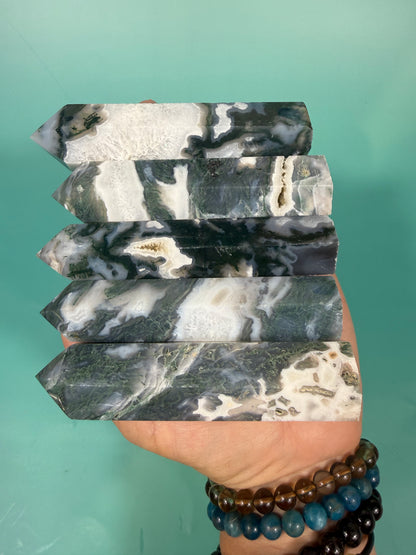 1 moss agate tower
