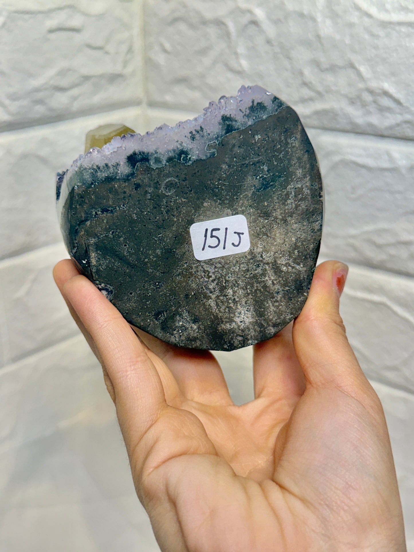 Stunning Uruguay amethyst with sugary calcite J