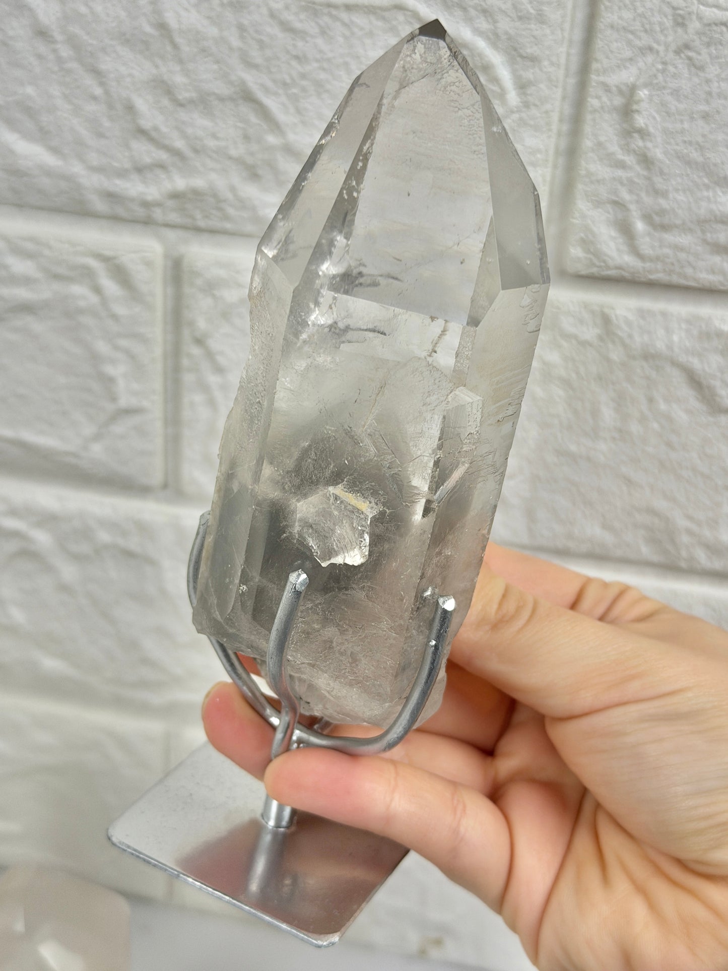 You pick! Black phantom quartz on stands from Brazil