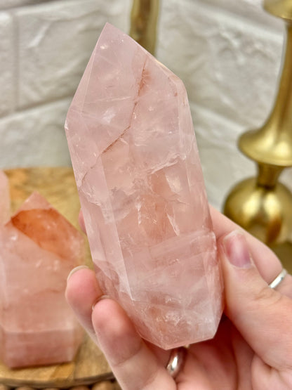 You pick! Rose quartz x fire quartz towers from Brazil (natural imperfections)