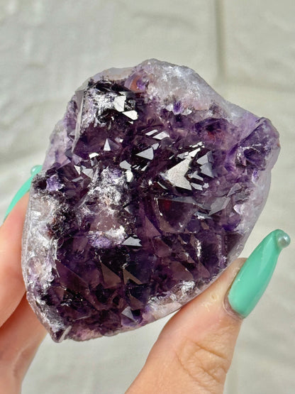 You pick! Gorgeous elestial amethyst with hematite from India