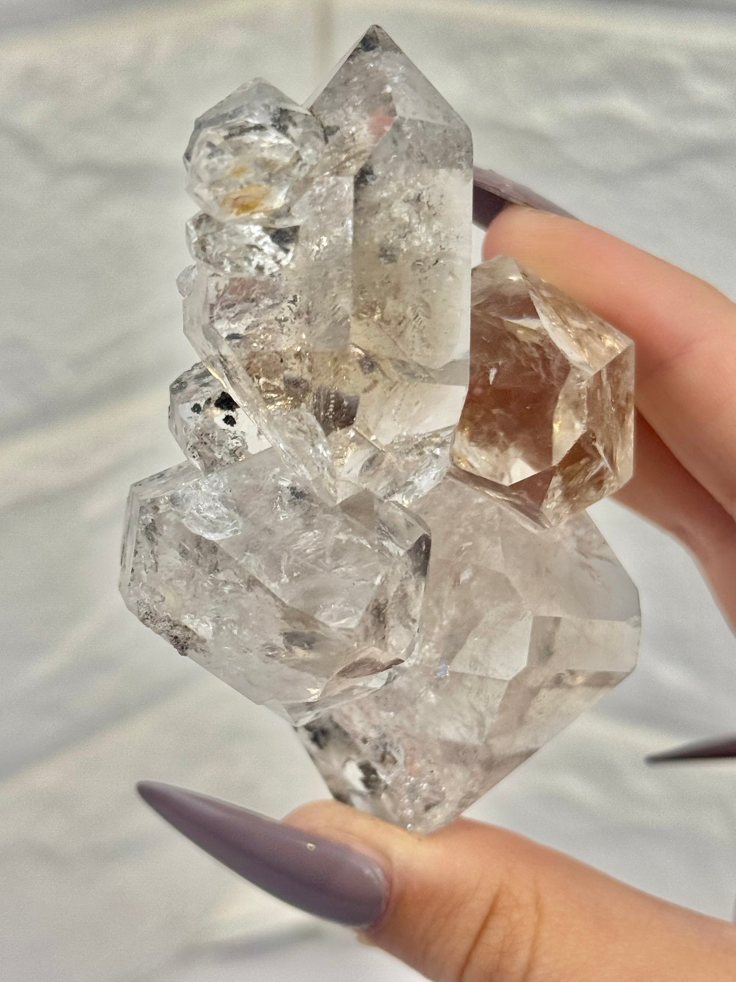 High-grade Herkimer Diamond chain from New York