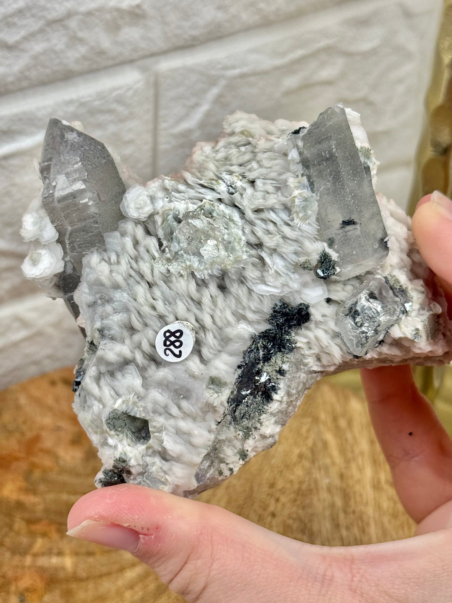 Gorgeous AAA cherry blossom calcite on quartz from China