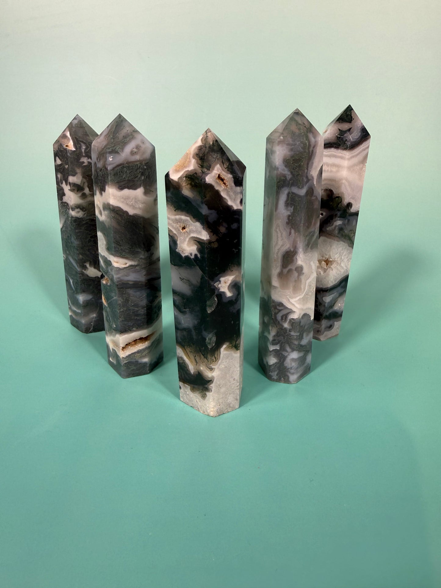 1 moss agate tower