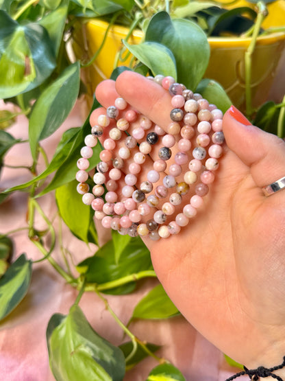 6MM Pink Opal bracelet