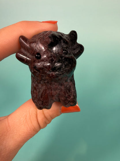 Firework stone highland cow