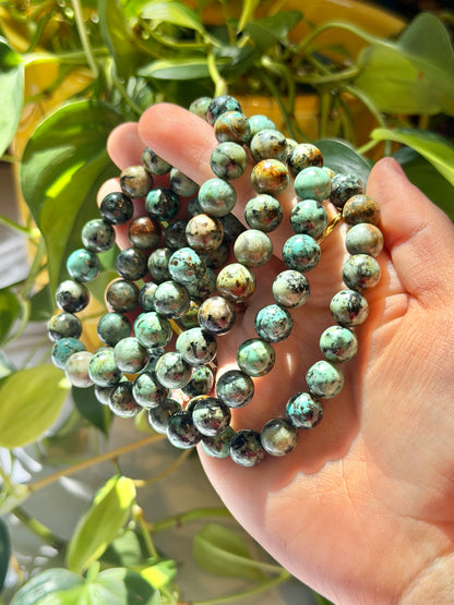 10MM African Turquoise bracelet