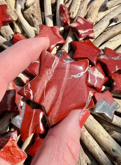 1 stunning red jasper star