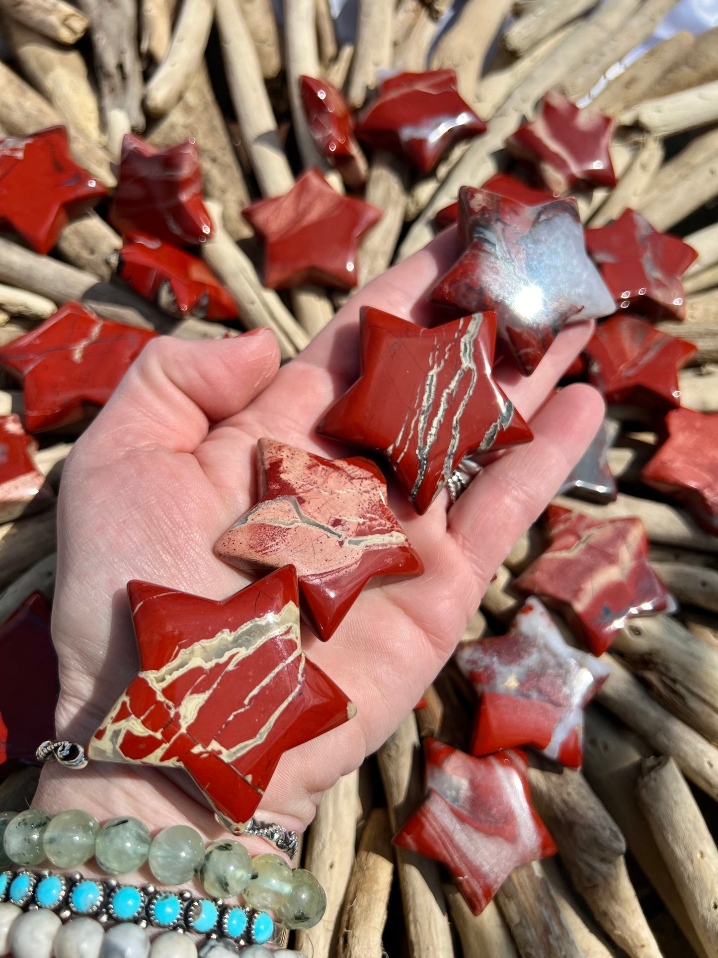 1 stunning red jasper star