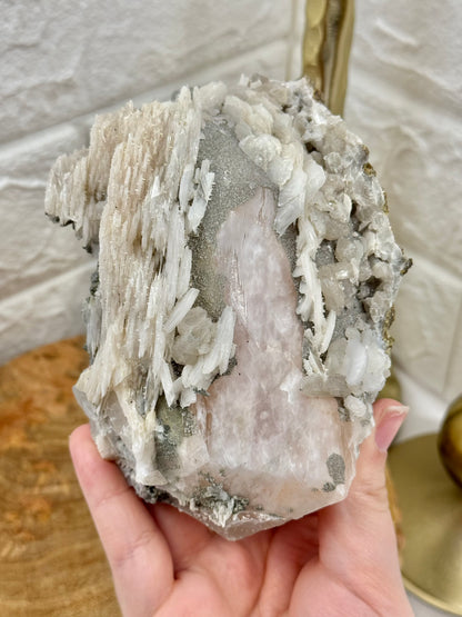 Incredible statement cherry blossom calcite specimen from China