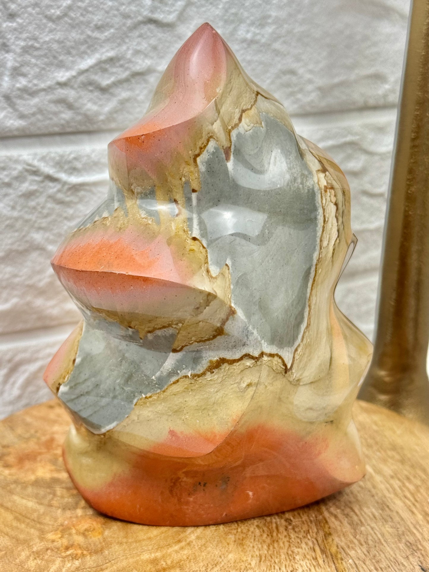 Peachy polychrome jasper flame