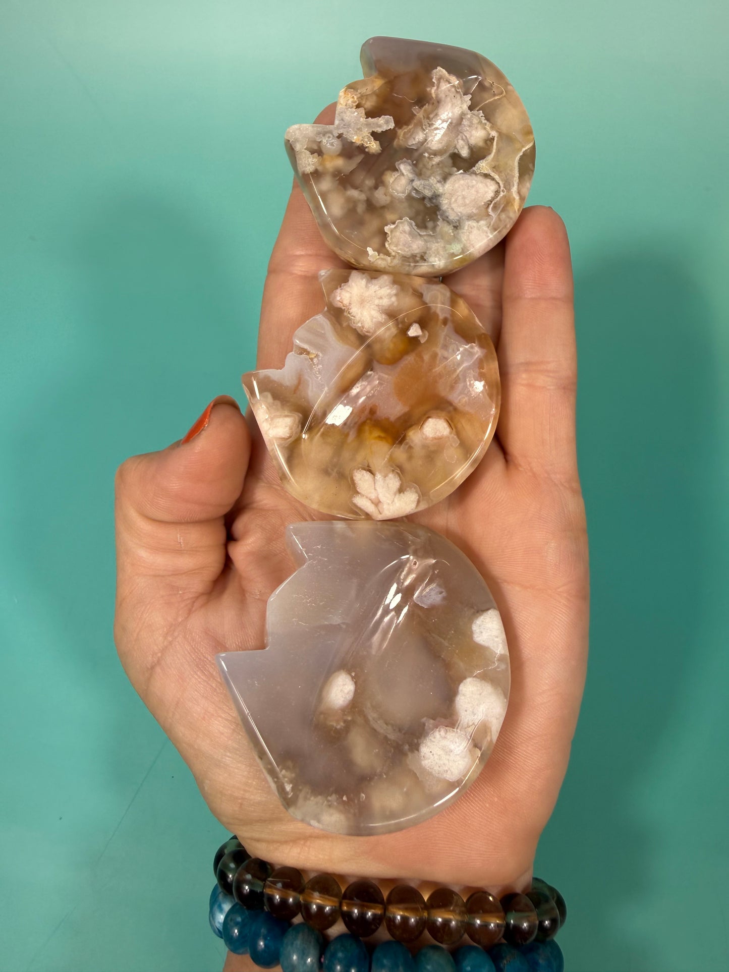 Flower agate small cat dish