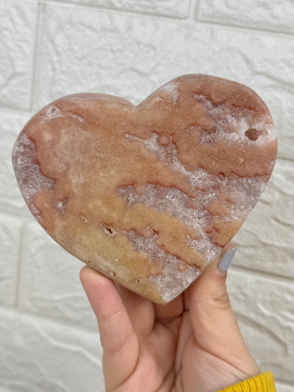 You pick! Pink amethyst hearts on stands from Brazil