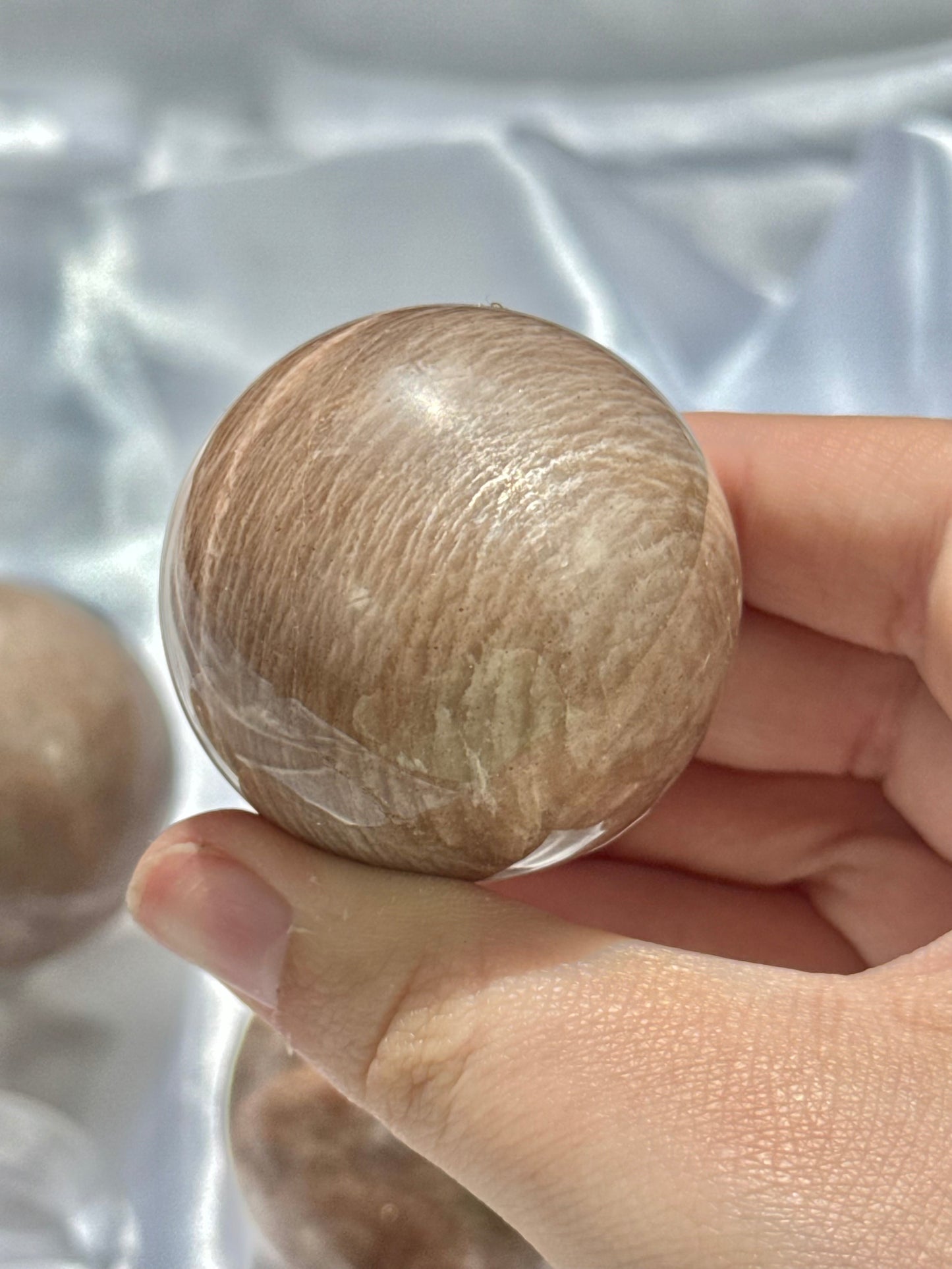 1 peach moonstone sphere