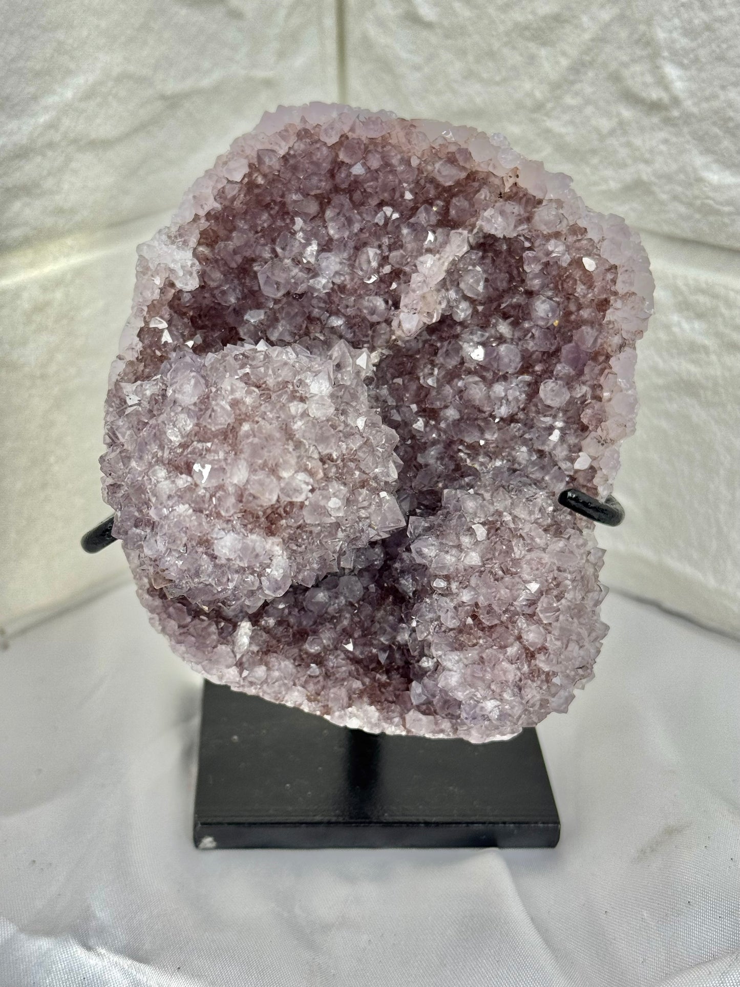 Amethyst with agate on stand from Brazil