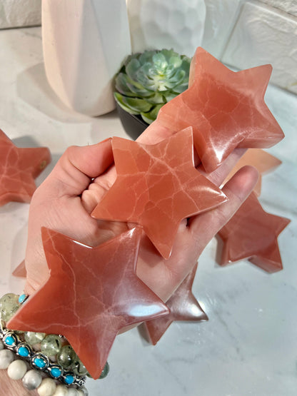 1 strawberry calcite star