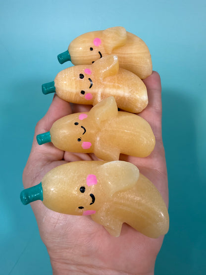 Orange calcite cute banana