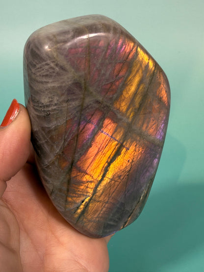 Stunning sunset flash labradorite Freeform F