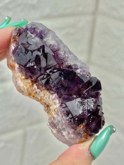 You pick! Incredible elestial amethyst with hematite from India