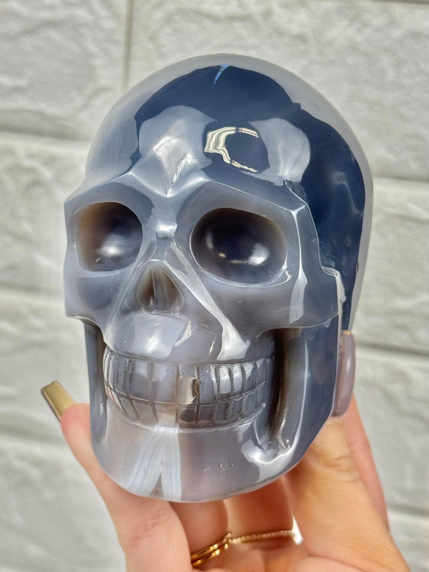 Incredible agate skull from Brazil