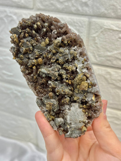 You pick! Red quartz with pyrite and goethite from Fujian Province, China