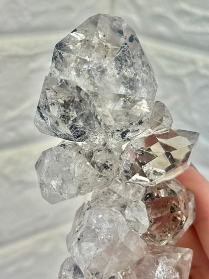 High-grade collectors Herkimer diamond chain from New York