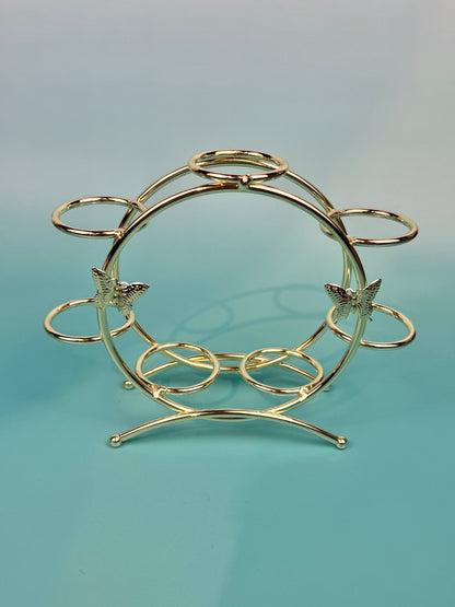SM gold butterfly sphere stand - holds 7 spheres (crystals not included)