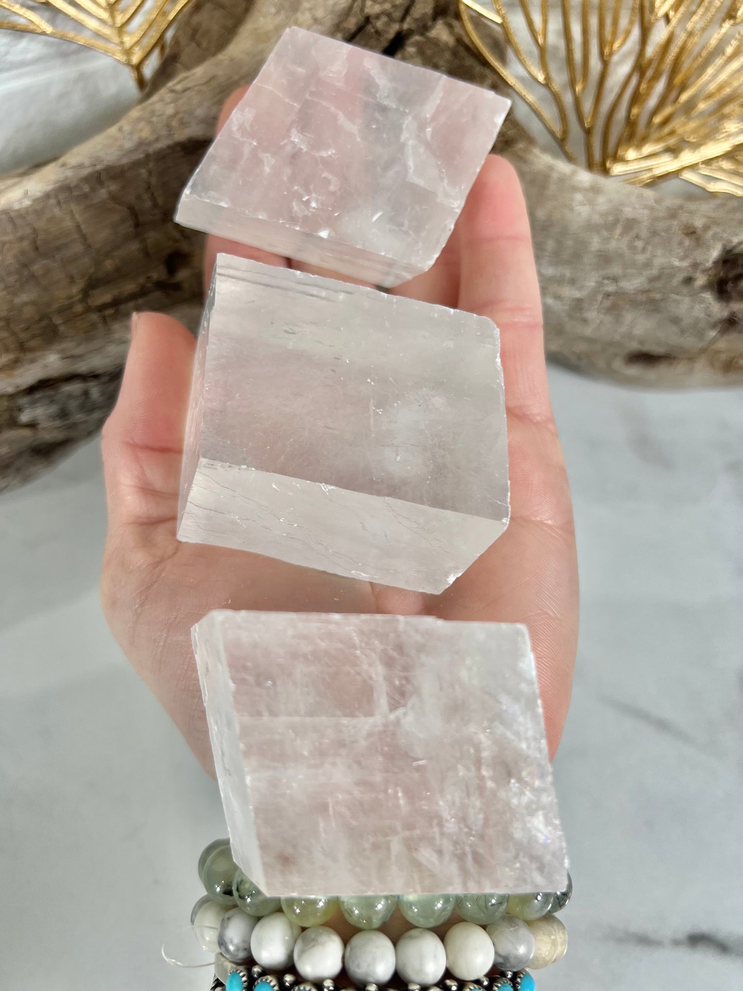 1 MED raw optical calcite block