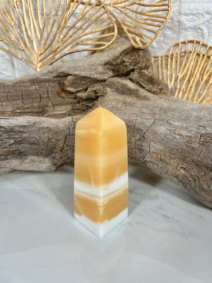 Orange calcite tower B