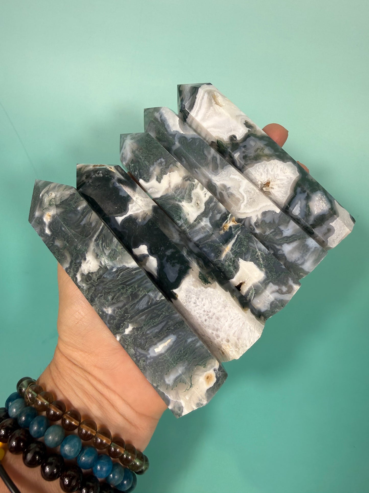 1 moss agate tower