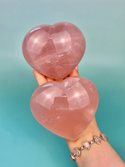 1 juicy rose quartz heart