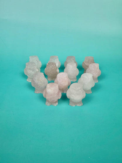 1 cute rose quartz owl