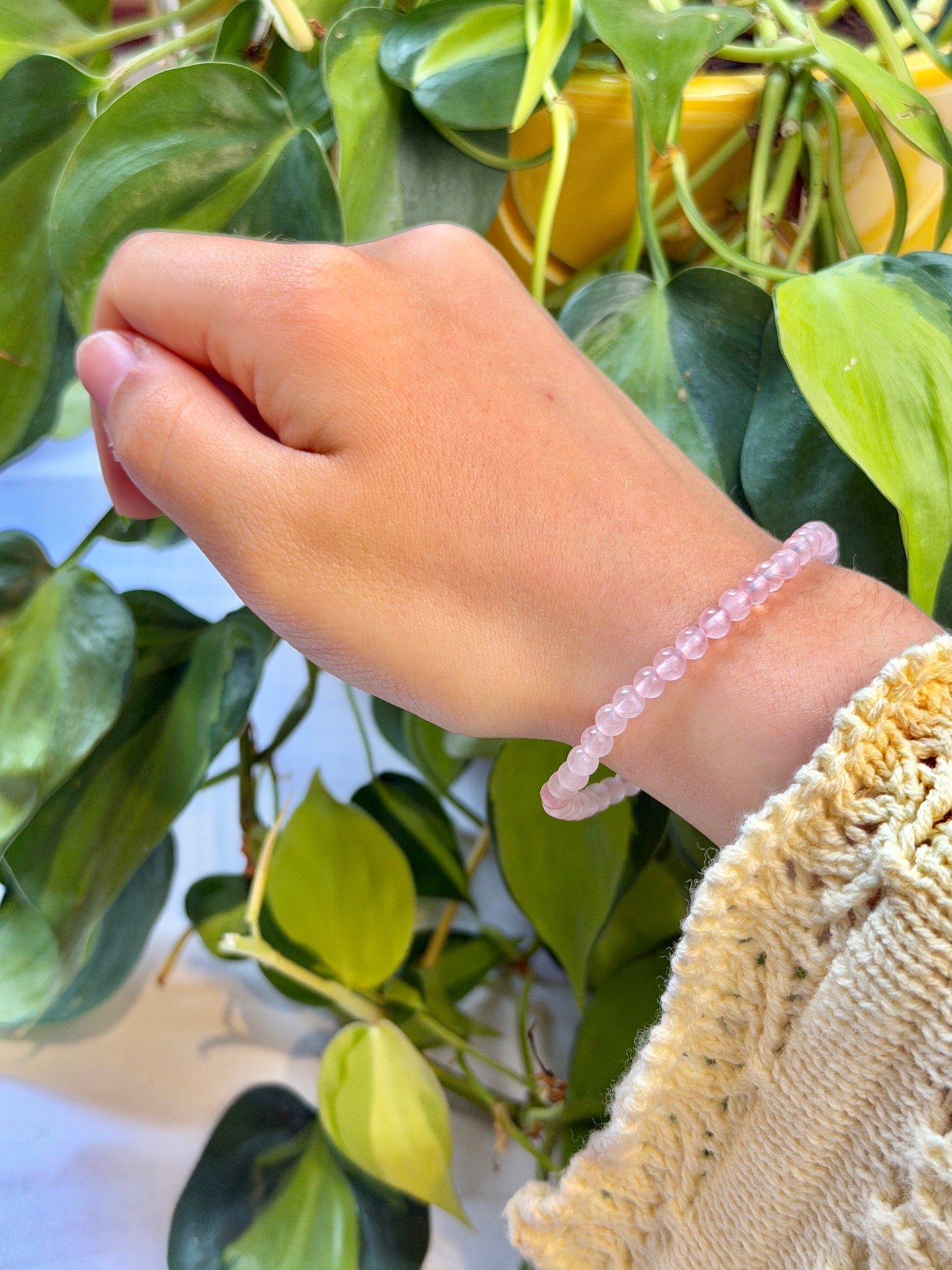 4MM Rose Quartz bracelet