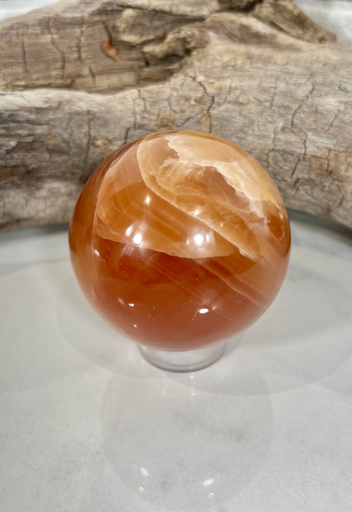 Juicy honey calcite sphere A