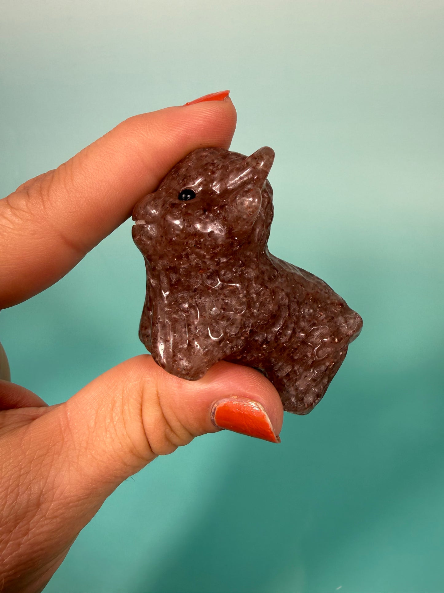 Strawberry quartz Highland cow