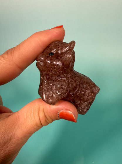 Strawberry quartz Highland cow
