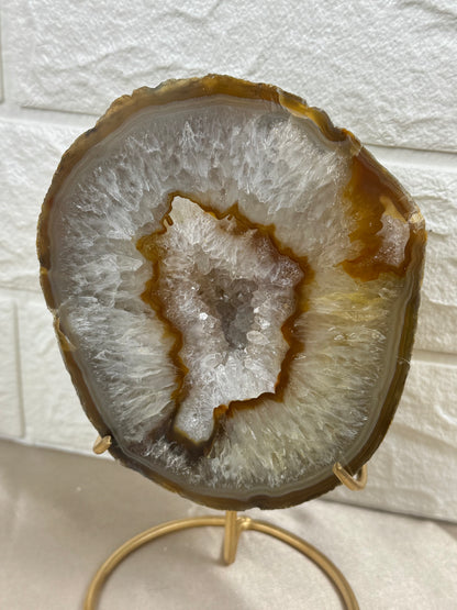 You pick! Agate geodes on stands from Brazil