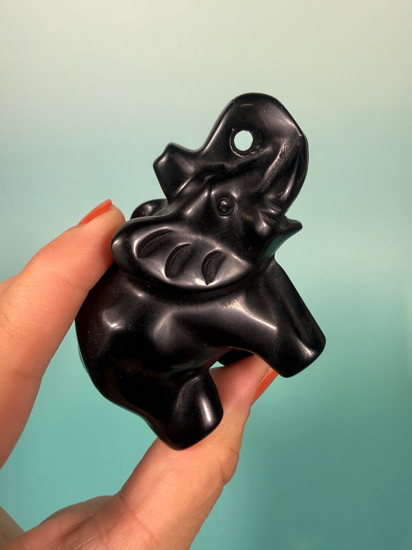Black obsidian Elephant