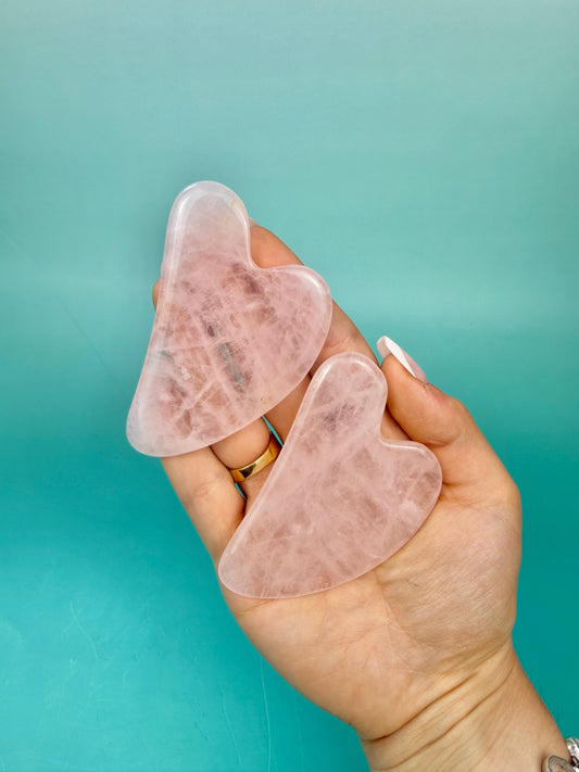 1 rose quartz guasha