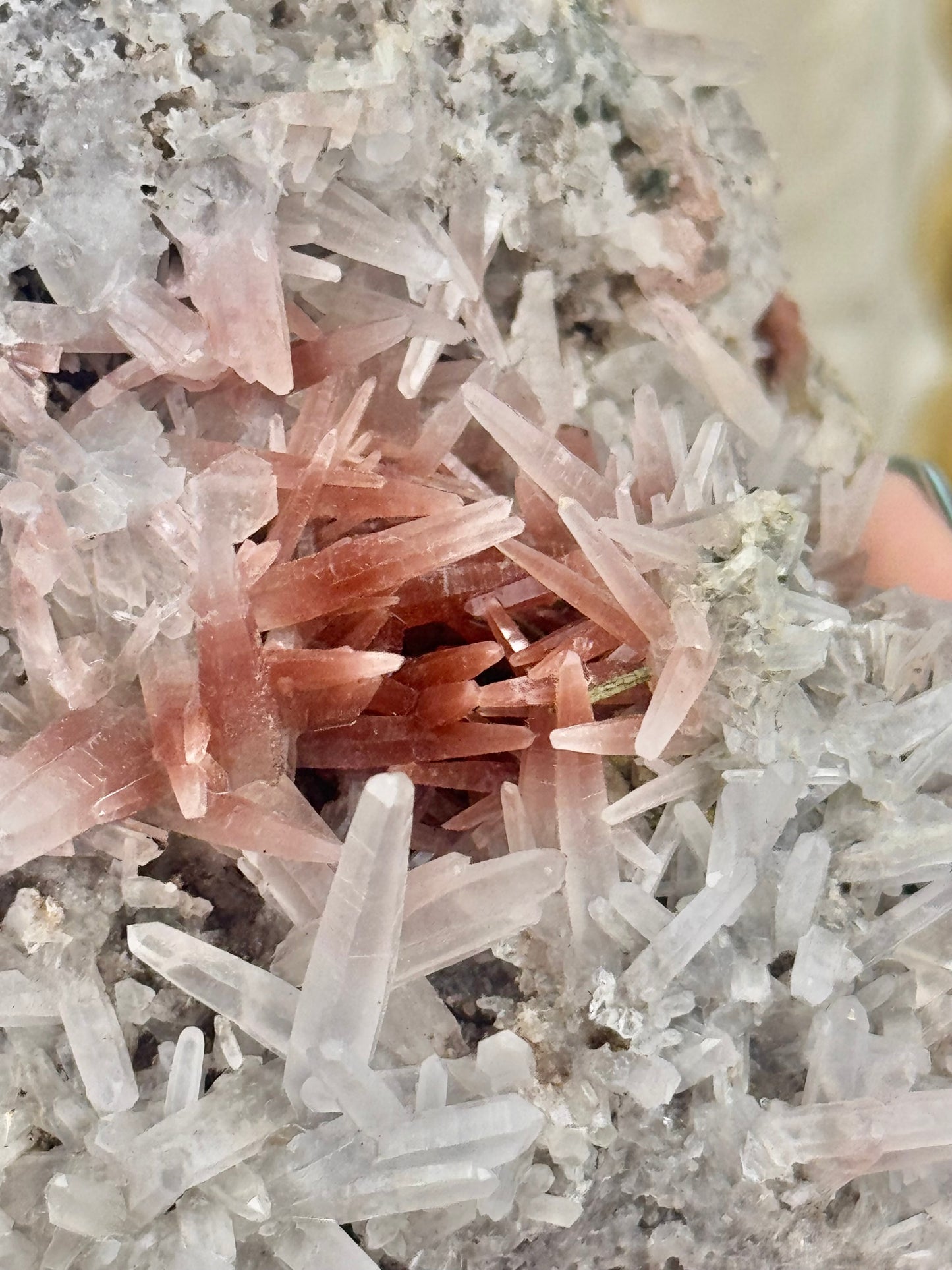 Insane Ferruginous quartz w/crystalized Epidote from the San Felipe Mine, in La Libertad, Peru