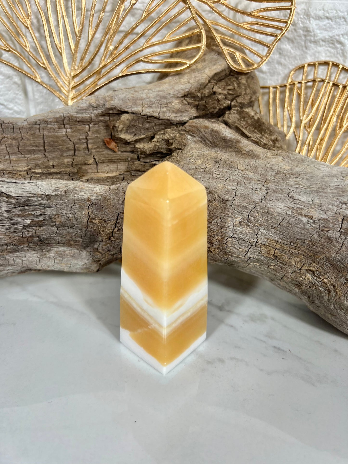 Orange calcite tower B