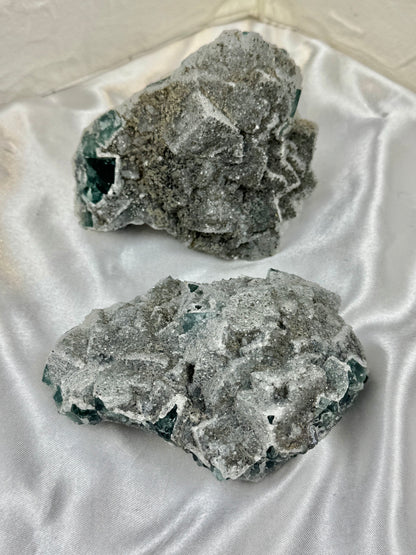 You pick! Stunning Nigerian fluorite with quartz specimens